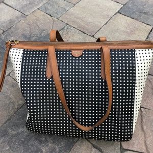 Fossil Polka-Dot Shoulder Bag
